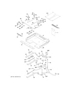 Gas & Burner Parts Diagram and Parts List for JGB850SEF3SS  General Electric Range