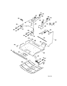 GAS & BURNER PARTS Diagram and Parts List for PGS968DER2BB  General Electric Range