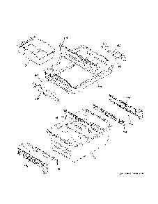Freezer Shelves Diagram and Parts List for GDE21EGKVRWW  General Electric Refrigerator