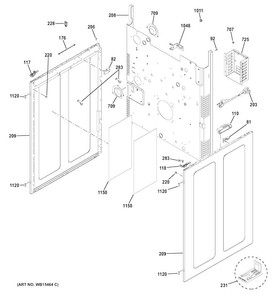 Body Parts Diagram and Parts List for JGB860EEJ3ES  General Electric Range