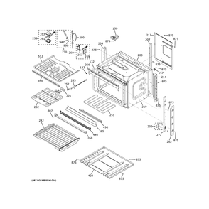 Body Parts Diagram and Parts List for CTS90DP4N5W2  General Electric Wall Oven