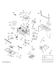 OVEN CAVITY PARTS Diagram and Parts List for JVM6172SK2SS  General Electric Range