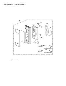 Control Parts Diagram and Parts List for JVM7195SK6SS  General Electric Microwave