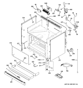 BODY PARTS Diagram and Parts List for ZGP364LDR5SS  General Electric Range
