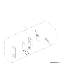 Part Location Diagram of WB27X29822 GE Microwave Electronic Control Board