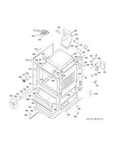 Body Parts Diagram and Parts List for JGB750SEF2SS  General Electric Range