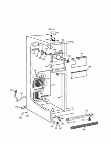 Freezer Section Diagram and Parts List for 3639552714  Kenmore Refrigerator