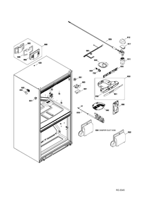 FF FUNCTIONAL PARTS Diagram and Parts List for PNR22LSEAFES  General Electric Refrigerator