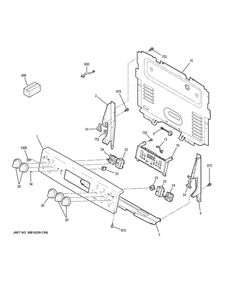 Control Panel Diagram and Parts List for JB750FJ6DS  General Electric Range