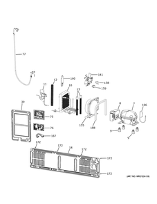 Machine Compartment Diagram and Parts List for PAE28BYTBFS  General Electric Refrigerator