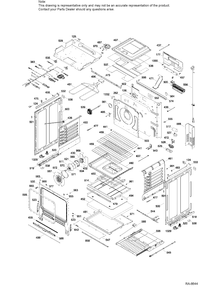 BODY PARTS Diagram and Parts List for PCS940EJ2ES  General Electric Range
