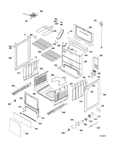 BODY PARTS Diagram and Parts List for JCBP62DP1WW  General Electric Range