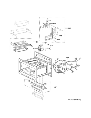 Insulator Parts 2 Diagram and Parts List for ZSC2201J4SS  General Electric Microwave