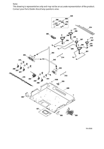 GAS & BURNER Diagram and Parts List for PC2S910SEF3SS  General Electric Range