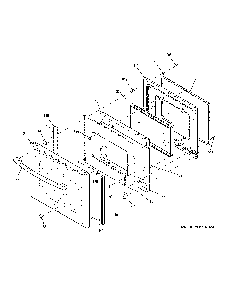 Door Diagram and Parts List for PHB920EJ6ES  General Electric Range