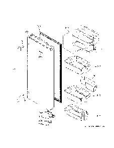Fresh Food Door - Rh Diagram and Parts List for ZWE23ESNESS  General Electric Refrigerator