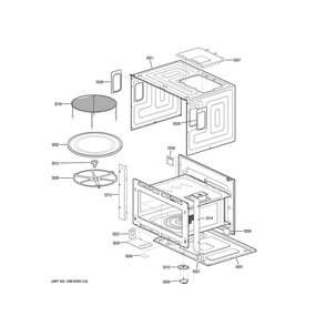 Oven Cavity Parts Diagram and Parts List for PT7800SHBSS  General Electric Microwave Oven Combo