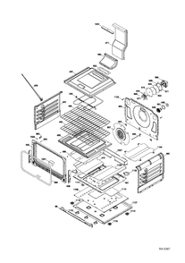CHASSIS BOTTOM Diagram and Parts List for PCGB995SET2SS  General Electric Range