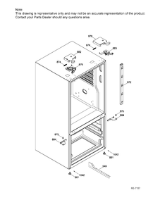 HINGE PARTS Diagram and Parts List for PNE25JSKCKSS  General Electric Refrigerator