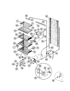 FREEZER Diagram and Parts List for 86170-1  General Electric Freezer