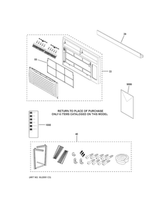 Room Air Conditioner Diagram and Parts List for AHH06LWW1  General Electric Air Conditioner
