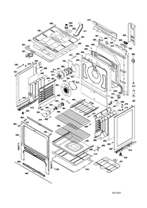 BODY PARTS Diagram and Parts List for JCB860SF1SS  General Electric Range