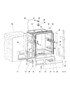 CABINET Diagram and Parts List for GSD3800K01SB  General Electric Dishwasher