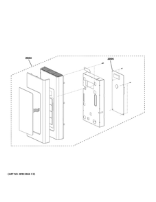Control Parts Diagram and Parts List for JNM3184RP9SS  General Electric Microwave
