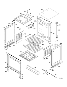 CHASSIS PARTS Diagram and Parts List for JCGBS23DET1BB  General Electric Range