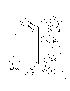 Fresh Food Door - Rh Diagram and Parts List for CWE23SP4MGW2  General Electric Refrigerator