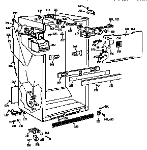 Cabinet Assembly Diagram and Parts List for TBX18J1SGRAD  General Electric Refrigerator