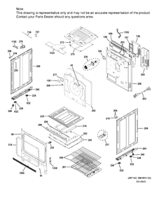 BODY PARTS Diagram and Parts List for CCGS986EEL1DS  General Electric Range