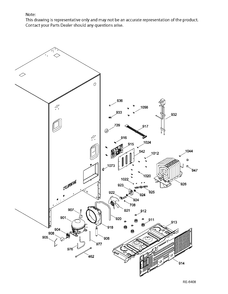 SEALED SYSTEM & MOTHERBOARD Diagram and Parts List for DSRS3KGXGFGS  General Electric Refrigerator
