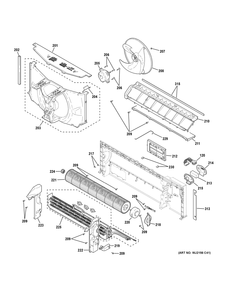 Motor And Chassis Parts Diagram and Parts List for AZES15DCXXAK1  General Electric Air Conditioner