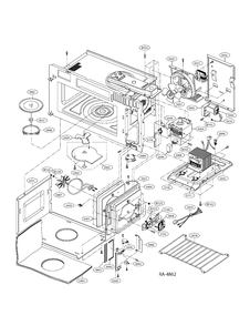 OVEN CAVITY PARTS Diagram and Parts List for CVM1790SSSSC01  General Electric Microwave