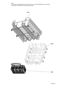 RACKS ASM Diagram and Parts List for GSM1860V01SS  General Electric Dishwasher