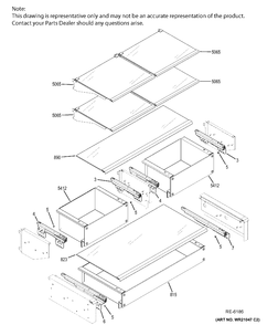 FF SHELVES Diagram and Parts List for ZIP360NHB  General Electric Refrigerator