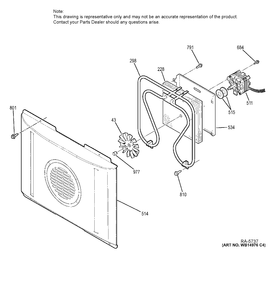 CONVECTION FAN Diagram and Parts List for PCHB920SJ3SS  General Electric Range