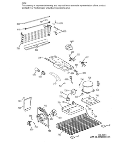 MACHINE COMPARTMENT Diagram and Parts List for HTS17CBDJRWW  General Electric Refrigerator