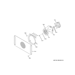 Convection Fan Diagram and Parts List for CTS92DM2N3S5  General Electric Wall Oven