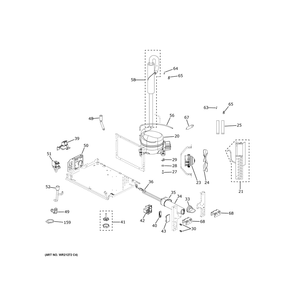 Machine Compartment Diagram and Parts List for UNC15NPWBII  General Electric Ice Maker