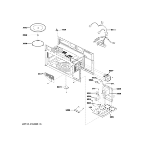 Interior Parts (1) Diagram and Parts List for PVM9005RY1SS  General Electric Range Hood