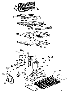 Unit Parts Diagram and Parts List for TBX18KKB  General Electric Refrigerator