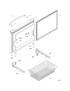 FZ DOOR Diagram and Parts List for GFRS2KBYCSS  General Electric Refrigerator