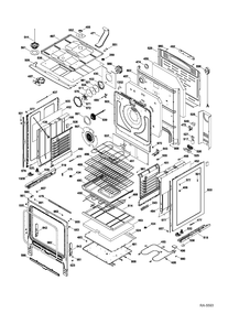 BODY PARTS Diagram and Parts List for PCB940SF1SS  General Electric Range