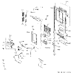 Dispenser Door Diagram and Parts List for GFE24JBLPFTS  General Electric Refrigerator
