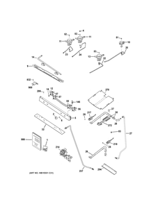 Gas And Burner Parts Diagram and Parts List for XGB635REK3SS  General Electric Range