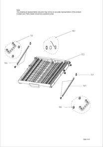 THIRD RACK ASM Diagram and Parts List for PDT660SGF1BB  General Electric Dishwasher