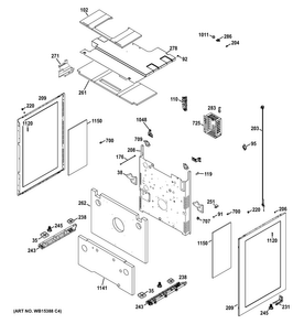 Body Parts Diagram and Parts List for PGB950DEF2WW  General Electric Range