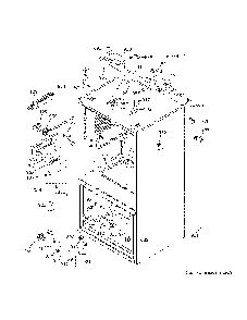 Case Parts Diagram and Parts List for CFE28TP4MGW2  General Electric Refrigerator